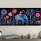 3pcs  Elephant and Baby, Luxurious Metal Print Ready to Hang Art