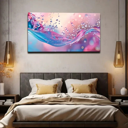 Dreamy Water Ripple Bubble Wall Art canvas office home room framed 120x60cm