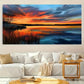Sunset Tranquil Lake Scenery Wall Art Canvas Office Home Room Framed 120x60cm
