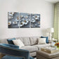 3pcs White, Romantic, Flowers, Exquisite Wall Art Set Canvas Framed 40x60cm - High Quality Print 100% Australian Made Wall Canvas Ready to Hang