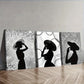 3pcs  Elegant Silhouette Circular Patterns Wall Art Set Canvas Framed 40x60cm - High Quality Print 100% Australian Made Wall Canvas Ready to Hang