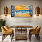 Open Window See Perfect Wall Art Canvas Office Home Room Framed 80x45cm