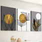 3pcs Featuring Abstract Line Flowers, Plant  Wall Art Set Canvas Framed 40x60cm - High Quality Print 100% Australian Made Wall Canvas Ready to Hang