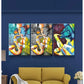 3pcs Featuring Abstract Figures,  Metal Print Ready to Hang Art