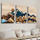 3pcs Sun Mountain and Forest Wall Art Set Canvas Framed 40x60cm - High Quality Print 100% Australian Made Wall Canvas Ready to Hang