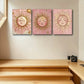 3pcs Sun and Stars Vibrant Pink Background Print Ready to Hang Art