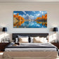 Maplewood Lakes Natural Scenery Wall Art Canvas Office Home Room Framed 120x60cm