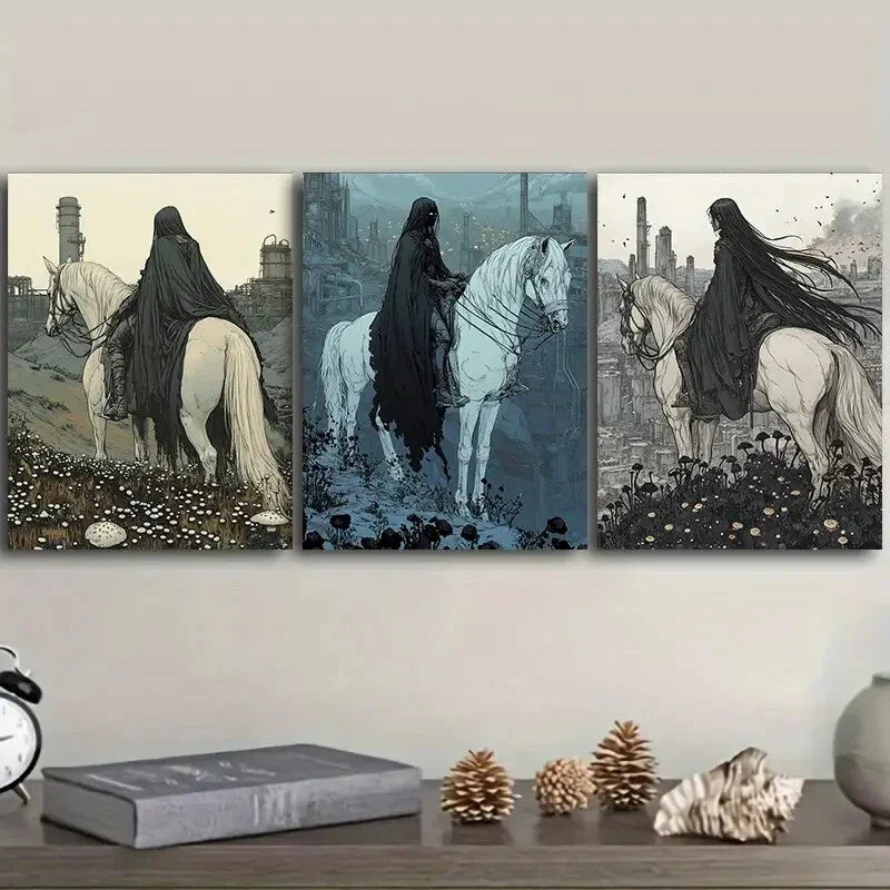 3pcs Lady Liberty Wall Art Set Canvas Framed 40x60cm - High Quality Print 100% Australian Made Wall Canvas Ready to Hang