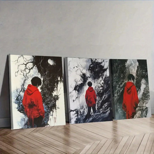 3pcs Dark Lord of hell (4) Wall Art Set Canvas Framed 40x60cm - High Quality Print 100% Australian Made Wall Canvas Ready to Hang