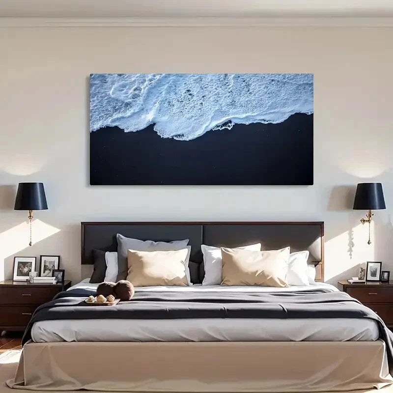 Deco Seaside Rustic Landscape Wall Art Canvas Office Home Room Framed 80x45cm