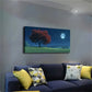 Realistic Red Leaves Starry Wall Art Canvas Office Home Room Framed 120x60cm