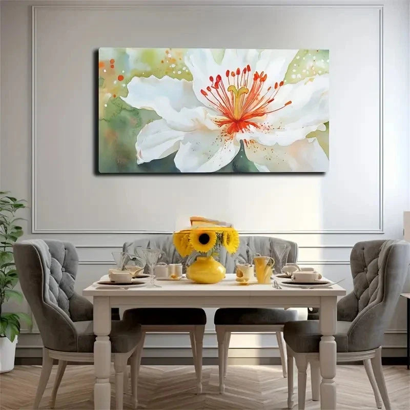 Full And Blooming Flowers Wall Art Canvas Office Home Room Framed 80x45cm