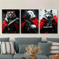 3pcs Fantasy animal guardian, cloaked Metal Print Ready to Hang Art