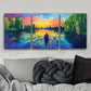3pcs  Abandoned Lake, Classic Modern Metal Print Ready to Hang Art