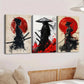 3pcs Stunning Abstract Designs Red Black Ladies Wall Art Set Canvas Framed 40x60cm - High Quality Print 100% Australian Made Wall Canvas Ready to Hang