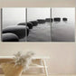 3pcs Modern Abstract Riverstone Landscape Metal Print Ready to Hang Art