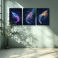 3pcs  Shrimp, dream Art Painting Metal Print Ready to Hang Art