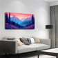 Sunset Forest Snow Capped Wall Art Canvas Office Home Room Framed 120x60cm