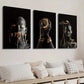 3pcs Black Woman Hands Wearing Golden Jewelry Wall Art Set Canvas Framed 40x60cm - High Quality Print 100% Australian Made Wall Canvas Ready to Hang