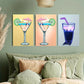 3pcs Beach Sahara Sunset Roostertail Metal Print Ready to Hang Art