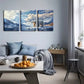 3pcs Polar Bear on Ice  Wall Art Set Canvas Framed 40x60cm - High Quality Print 100% Australian Made Wall Canvas Ready to Hang
