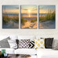 3pcs Beach Sunset Seascape Ocean Metal Print Ready to Hang Art