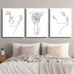 3pcs Black And White Simple Couple Holding Hands Metal Print Ready to Hang Art