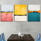 3pcs Blue Sky, White Clouds, Sunrise Seascape Metal Print Ready to Hang Art
