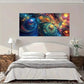 Vibrant Abstract Swirl Wall Art Canvas Office Home Room Framed 120x60cm