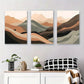 3pcs Minimalist Geometric Abstract Mountain Metal Print Ready to Hang Art