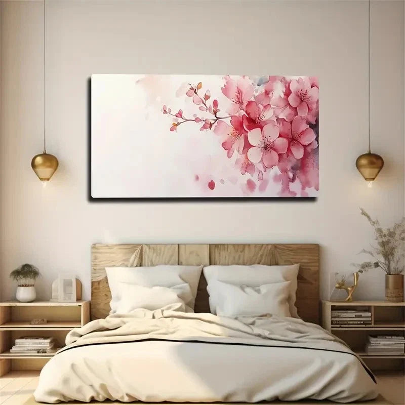 Lifelike Cherry Blossoms Vivid Wall Art Canvas Office Home Room Framed 120x60cm