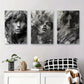3pcs Abstract Black and White Female Metal Print Ready to Hang Art
