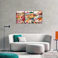 3pcs Featuring Distant Mountains and Plants Metal Print Ready to Hang Art