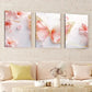 3pcs Abstract Geometric Pink & Golden Butterfly Wall Art Set Canvas Framed 40x60cm - High Quality Print 100% Australian Made Wall Canvas Ready to Hang