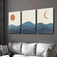 3pcs Birds Sunset Moon & Mountain Landscape Wall Art Set Canvas Framed 40x60cm - High Quality Print 100% Australian Made Wall Canvas Ready to Hang