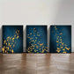 3pcs Fish, butterflies and flying birds Metal Print Ready to Hang Art