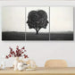 3pcs Silhouette Tree in Head Triptych Wall Art Set Canvas Framed 40x60cm - High Quality Print 100% Australian Made Wall Canvas Ready to Hang