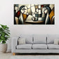 Geometric Character Abstract Wall Art Canvas Office Home Room Framed 120x60cm