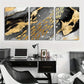 3pcs Goldfish Golden &amp; Black Modern Metal Print Ready to Hang Art