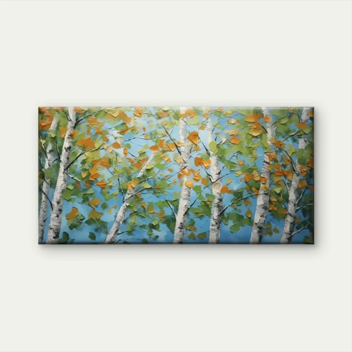 Abstract Tree Leave Birch Wall Art Canvas Office Home Room Framed 120x60cm