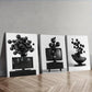 3pcs Many Floating Spheres Wall Art Set Canvas Framed 40x60cm - High Quality Print 100% Australian Made Wall Canvas Ready to Hang