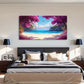Mysterious Forest Beach Side Wall Art Canvas Office Home Room Framed 80x45cm