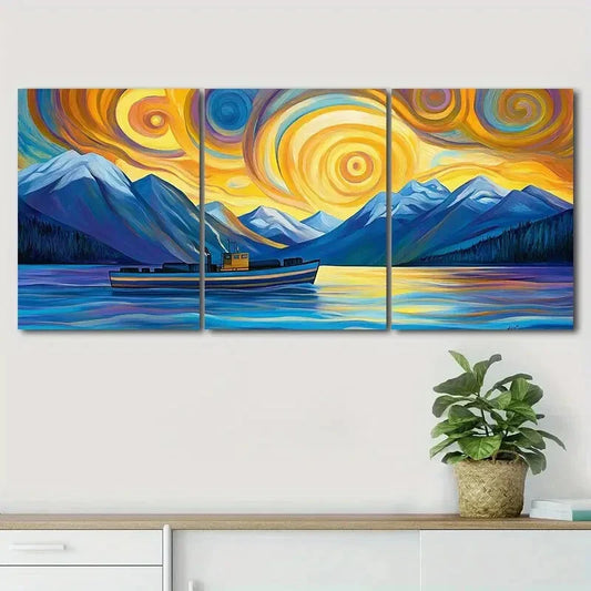 3pcs Serene and Tranquil Ambiance Perfect Wall Art Set Canvas Framed 40x60cm - High Quality Print 100% Australian Made Wall Canvas Ready to Hang