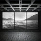 3pcs Ocean Waves Monochrome Seascape Metal Print Ready to Hang Art