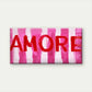 Minimalist Red Love Word Wall Art Canvas Office Home Room Framed 120x60cm