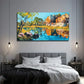 Lake Mountain Suitable Wall Art Canvas Office Home Room Framed 80x45cm