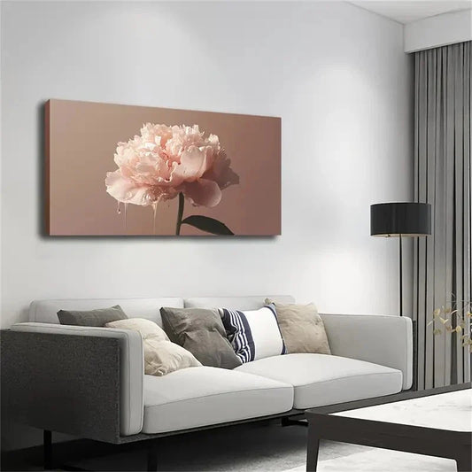 Pink & White Modern Wall Art canvas office home room framed 120x60cm