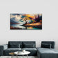 Lake Trees Mountains Clouds Wall Art Canvas Office Home Room Framed 120x60cm