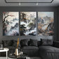 3pcs Chinese Landscape Paintings Metal Print Ready to Hang Art