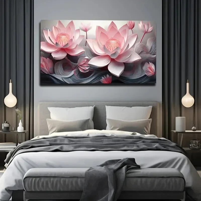 Elegant & Atmospheric Wall Art Canvas Office Home Room Framed 80x45cm